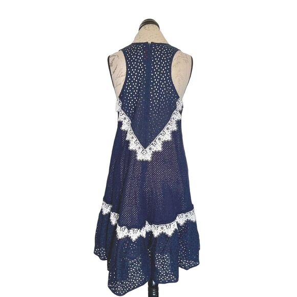 NHA KHANH Womens Dress Size 10 Bell Shaped Eyelet Lace Southernbell Bohowestern - Picture 3 of 13